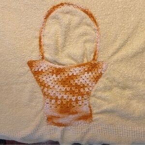Vintage Cannon First Lady Customized Yellow Bath Towel w/Crochet Basket